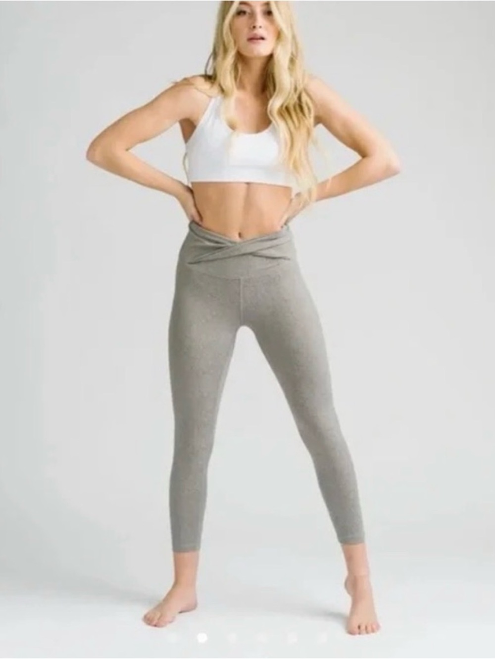 ZYIA Cement Croise Hi-Rise Leggings